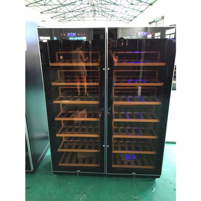 CE прикрепил на петлях стеклянный холодильник дисплея вина бутылок двери 110 0
