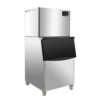 Объем 220V из нержавеющей стали Ice Cube Maker ETL/NSF сертифицированная система охлаждения воздухом 342 ледяные кубики поднос