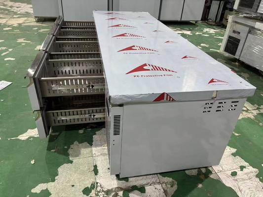 Коммерческий стол с 8 ящиками под прилавок, кухонный верстак, холодильник