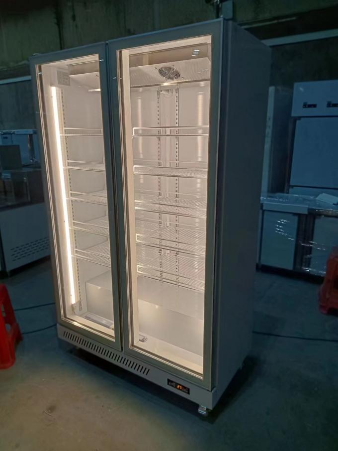 1000L коммерческий стеклянный дверной холодильник с R290 хладагент вертикальный холодильник 1