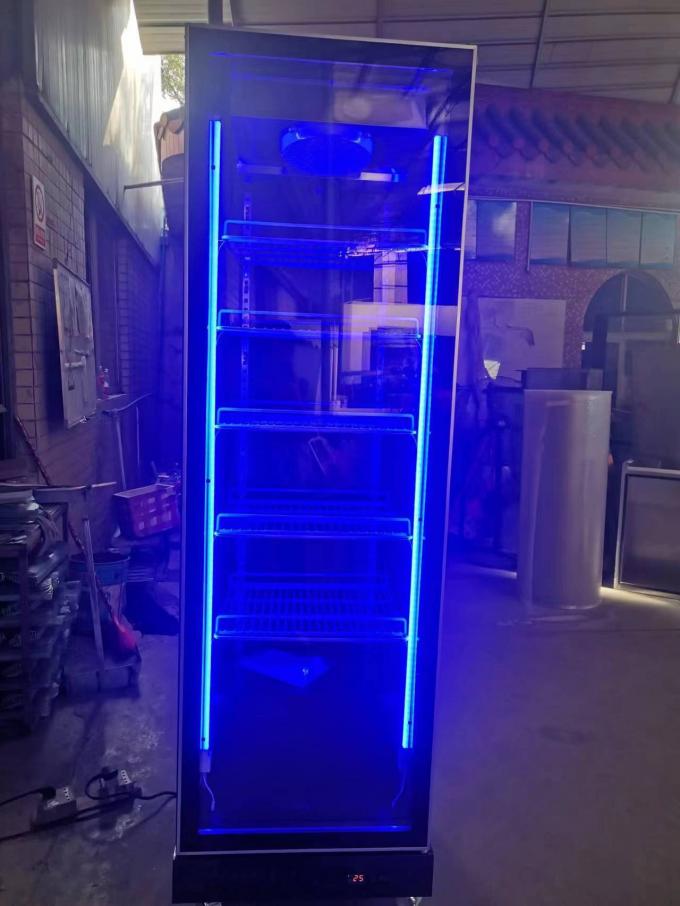 R290 однодверный холодильник вертикальный холодильник с коммерческим дисплеем для напитков 2