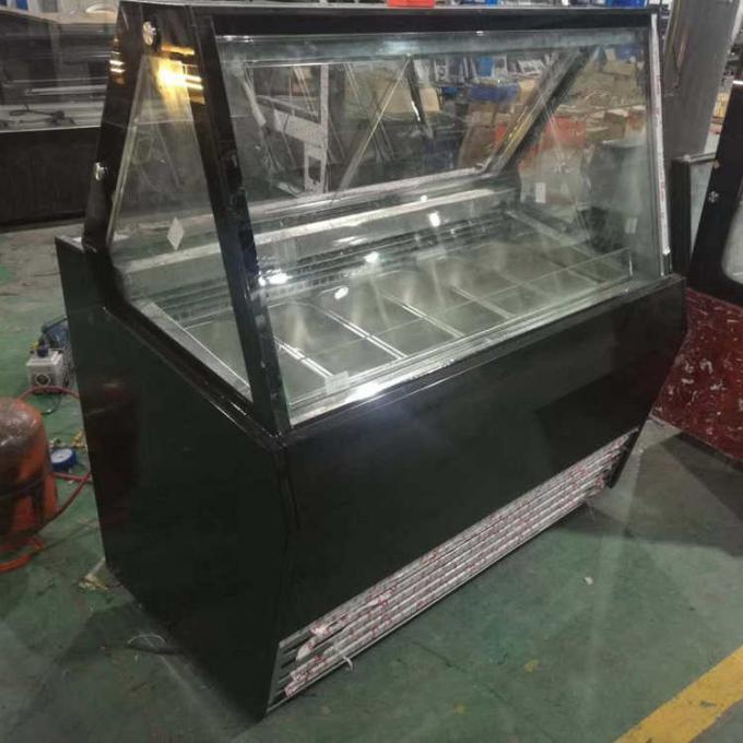 Автоматический разморозьте замораживатель R404a 1500*1130*1350mm дисплея ветроуловителя мороженого коммерчески 0