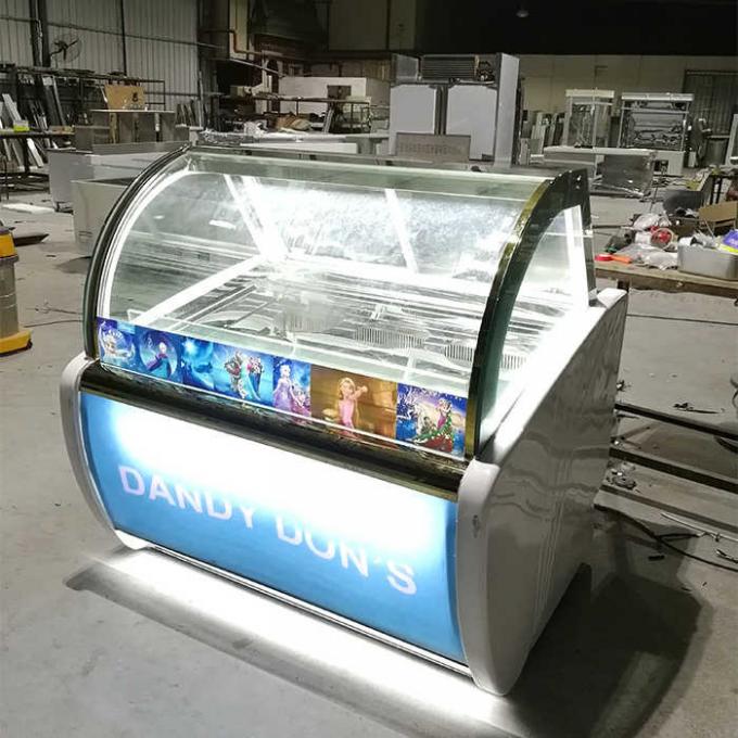 Замораживатель дисплея торта мороженого вентиляторной системы охлаждения 1500W R404a 0