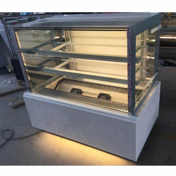 Охладитель дисплея пекарни CE финиша 3 слоев стеклянный мраморный 0