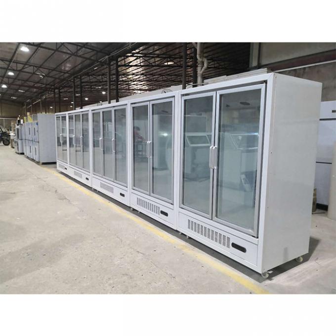 охладителей двери 1600L 800W холодильник дисплея коммерчески стеклянных стеклянный 0